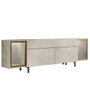 Hanah Home Zenith - Soporte para TV Travertino y Oro